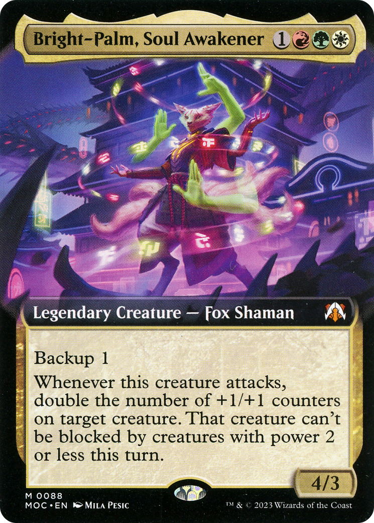 Bright-Palm, Soul Awakener (Extended Art) (MOC-088) [March of the Machine Commander] Foil