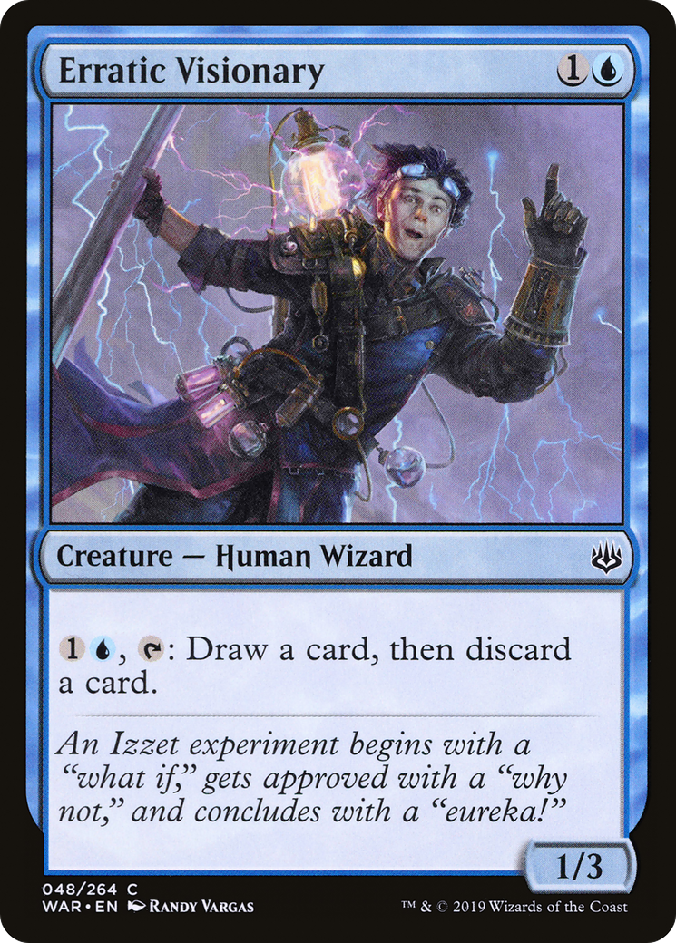 Erratic Visionary (WAR-048) [War of the Spark] Foil