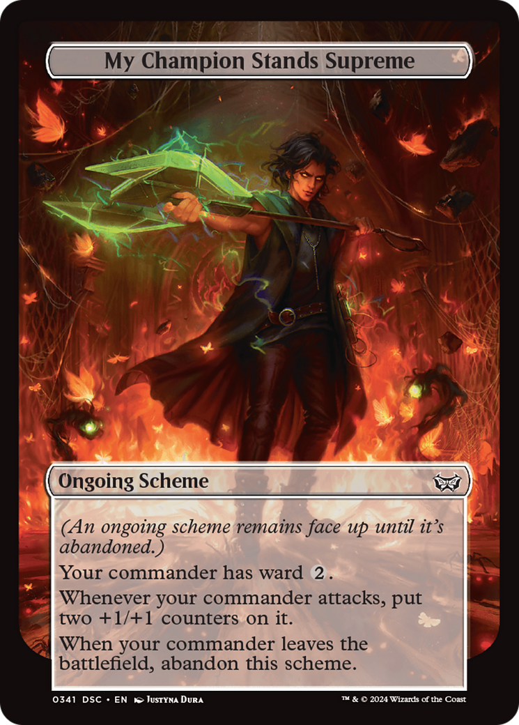 My Champion Stands Supreme (Full Art) (A:DSC-341) [Duskmourn: House of Horror Commander]