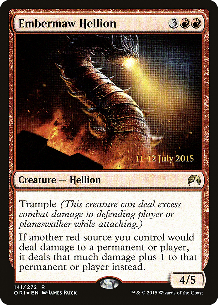 Embermaw Hellion (PRE-141S) [Magic Origins Promos] Foil