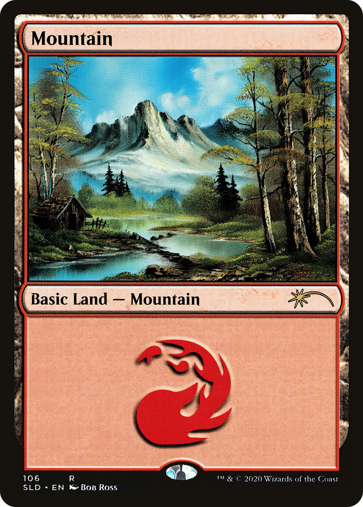 Mountain (SLD-106) (Bob Ross) [Secret Lair Drop] Foil