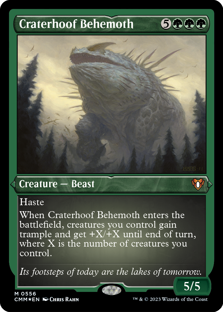 Craterhoof Behemoth (Foil Etched) (CMM-556) [Commander Masters] Foil