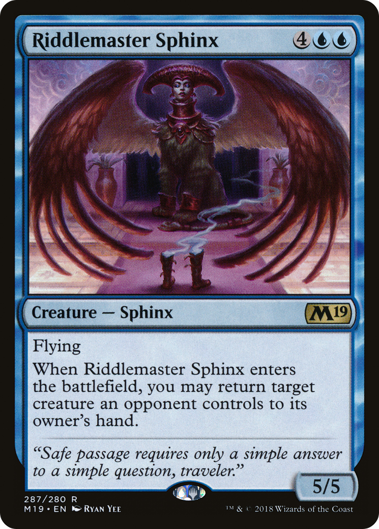Riddlemaster Sphinx (M19-287) [Core Set 2019]