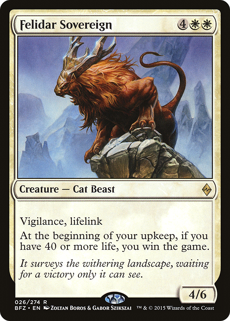 Felidar Sovereign (BFZ-026) [Battle for Zendikar] Foil