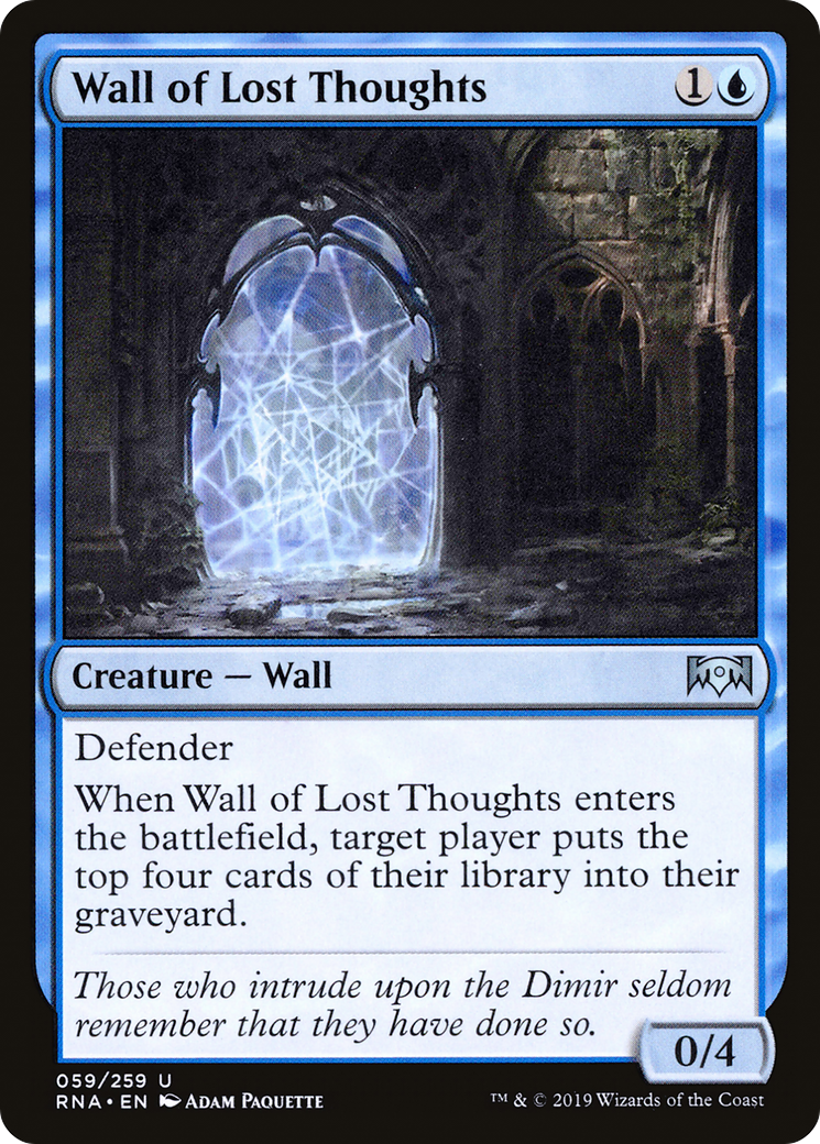 Wall of Lost Thoughts (RNA-059) [Ravnica Allegiance]