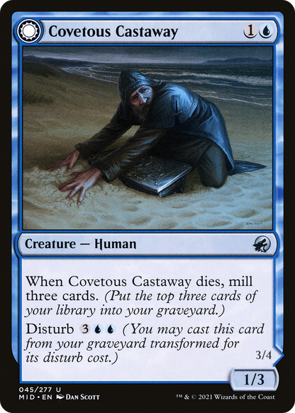 Covetous Castaway (MID-045) [Innistrad: Midnight Hunt] Foil