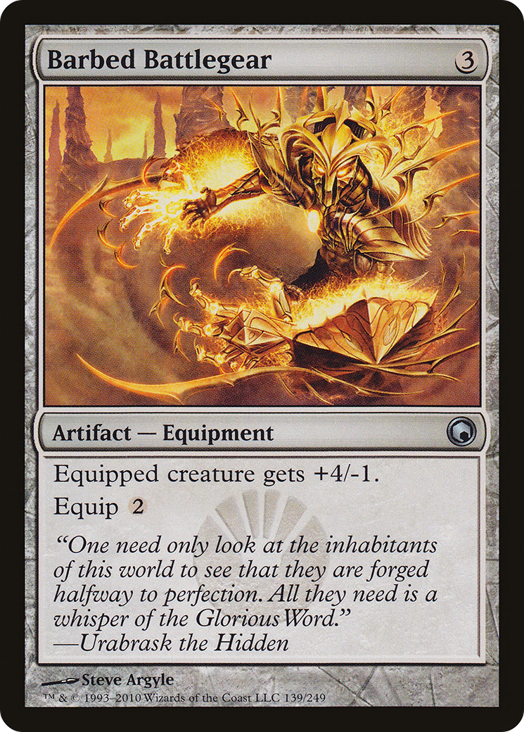 Barbed Battlegear (SOM-139) [Scars of Mirrodin] Foil