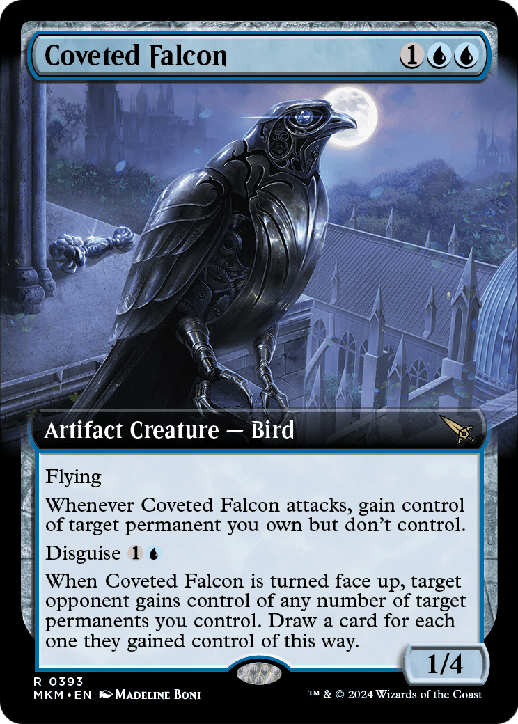 Coveted Falcon (Extended Art) (MKM-393) [Murders at Karlov Manor] Foil