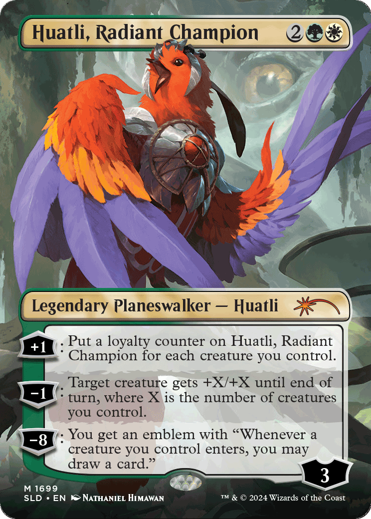 Huatli, Radiant Champion (SLD-1699) (Borderless) [Secret Lair Drop]