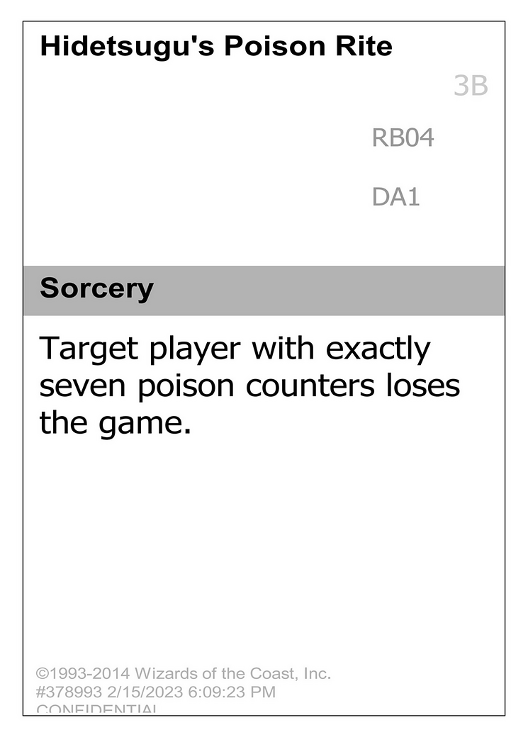 Hidetsugu's Poison Rite [Unknown Event]