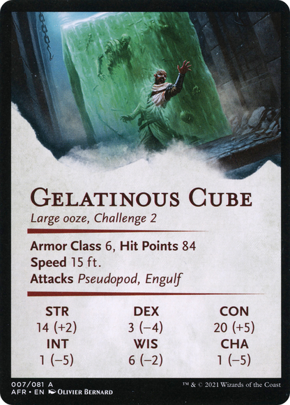 Gelatinous Cube // Gelatinous Cube (AAFR-007) (Borderless) [Adventures in the Forgotten Realms Art Series] Foil