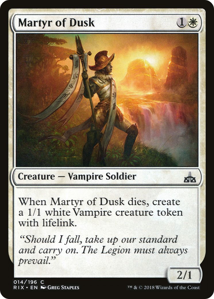 Martyr of Dusk (RIX-014) [Rivals of Ixalan]