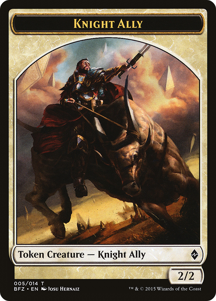 Knight Ally Token (BFZ-005) [Battle for Zendikar Tokens]