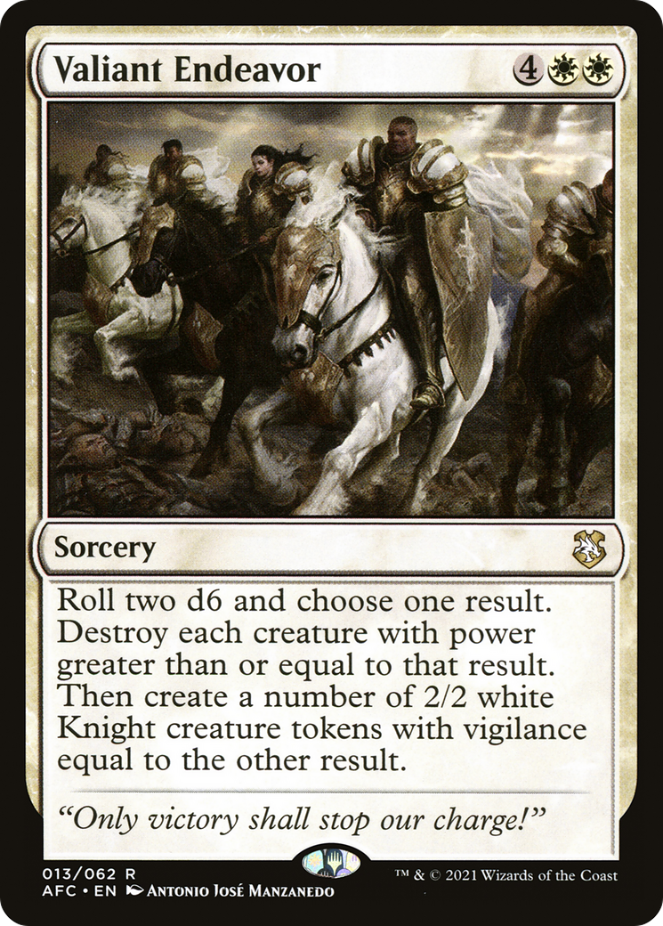 Valiant Endeavor (AFC-013) [Forgotten Realms Commander]