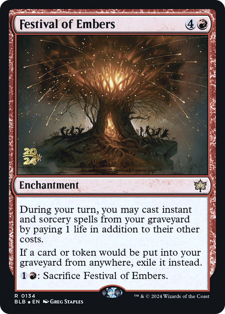 Festival of Embers (PRE-134) [Bloomburrow Promos] Foil