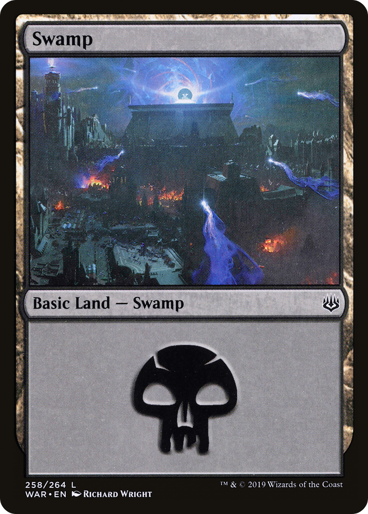Swamp (WAR-258) [War of the Spark] Foil