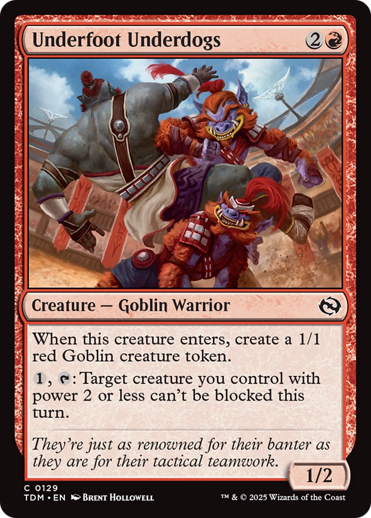 Underfoot Underdogs (TDM-129) [Tarkir: Dragonstorm] Foil