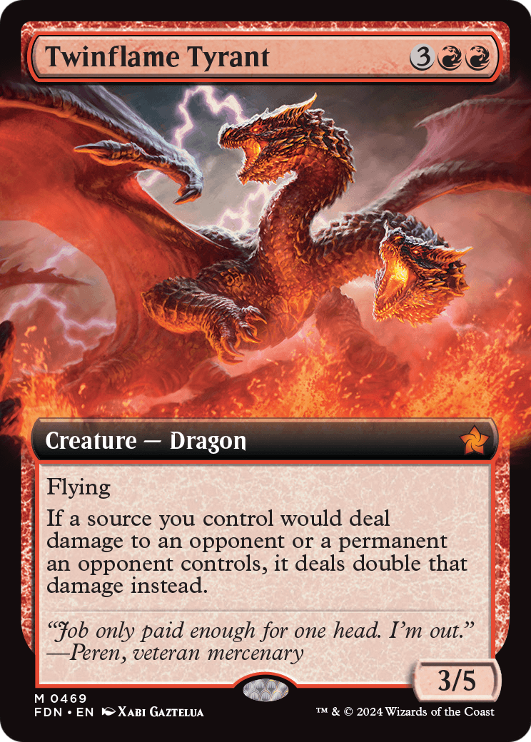 Twinflame Tyrant (Extended Art) (FDN-469) [Foundations] Foil