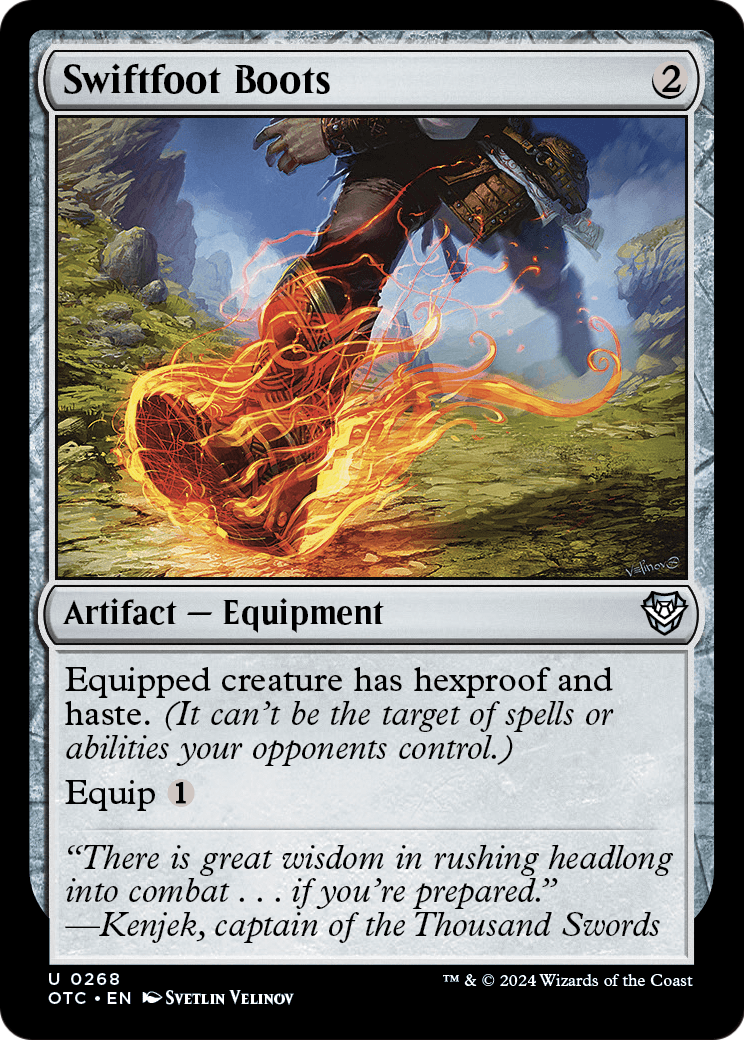 Swiftfoot Boots (OTC-268) [Outlaws of Thunder Junction Commander]