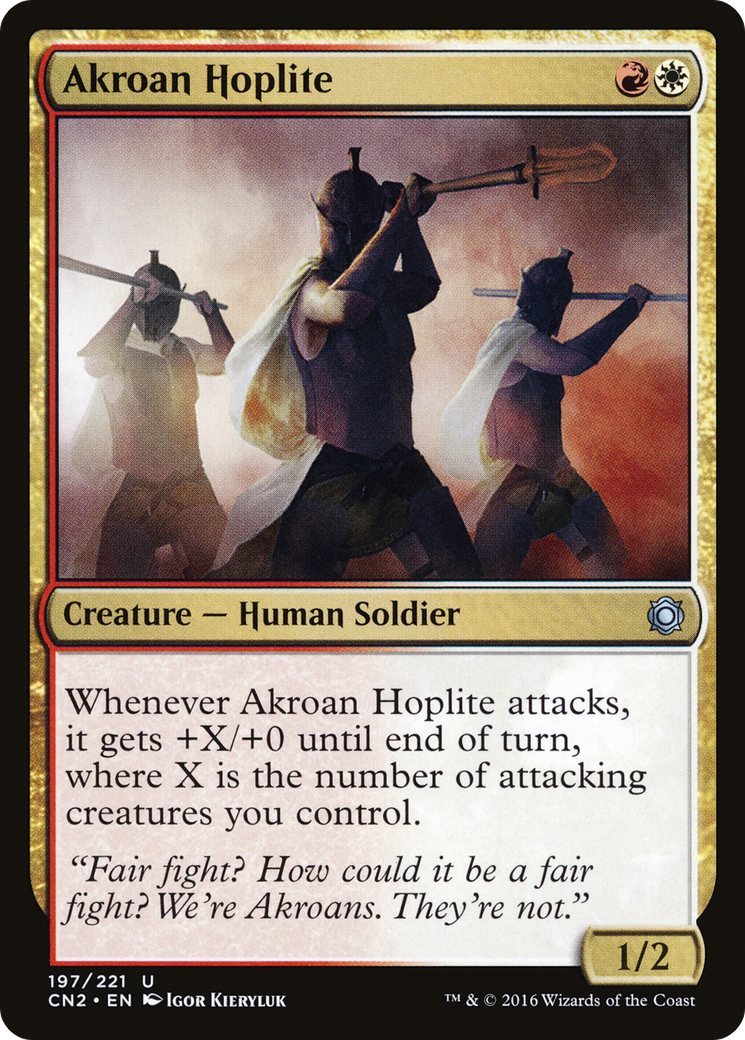 Akroan Hoplite (CN2-197) [Conspiracy: Take the Crown]