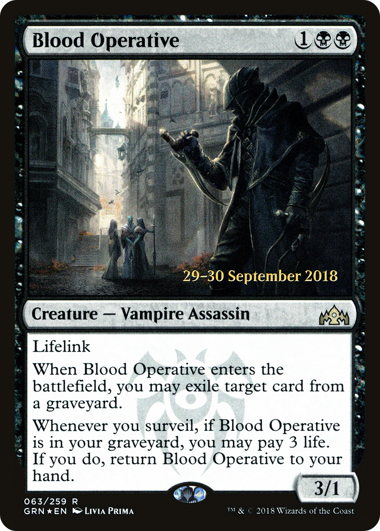Blood Operative (PRE-63S) [Guilds of Ravnica Promos] Foil