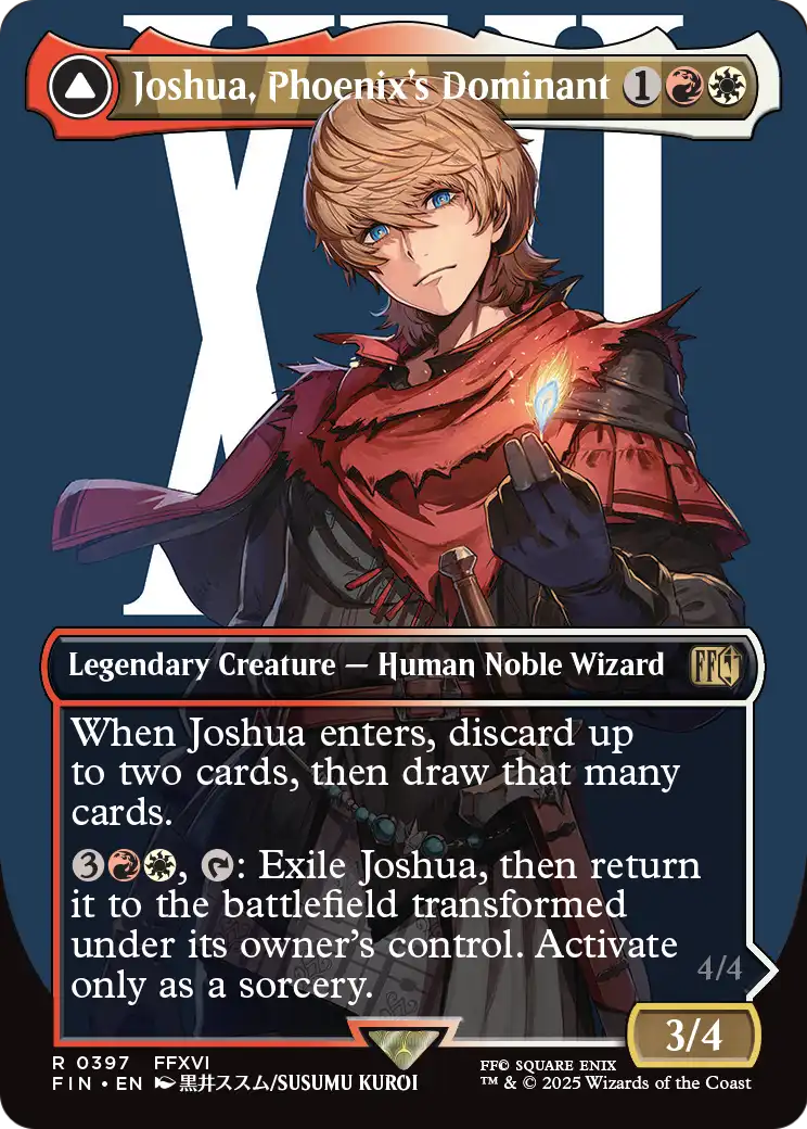 Joshua, Phoenix's Dominant (Borderless) (FIN-397) [FINAL FANTASY] Foil