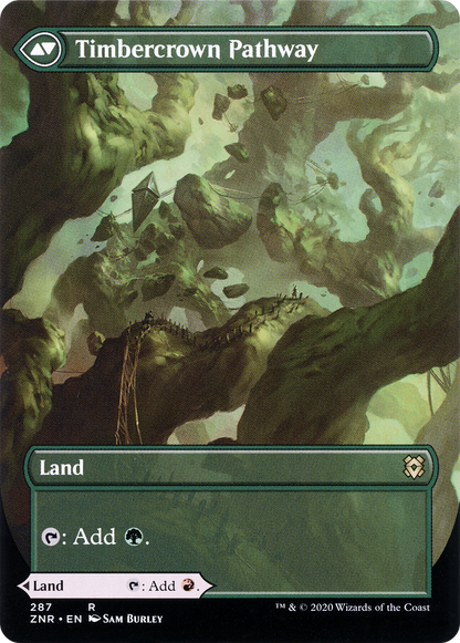 Cragcrown Pathway (Borderless) (ZNR-287) (Showcase) [Zendikar Rising] Foil