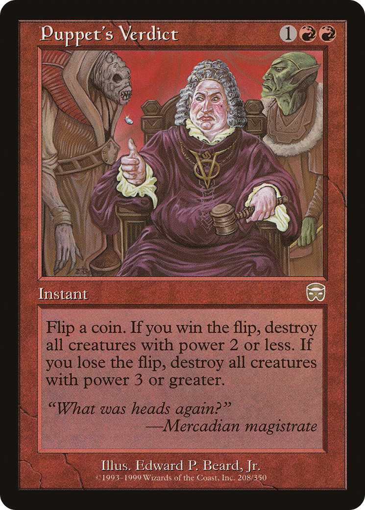 Puppet's Verdict (MMQ-208) [Mercadian Masques] Foil