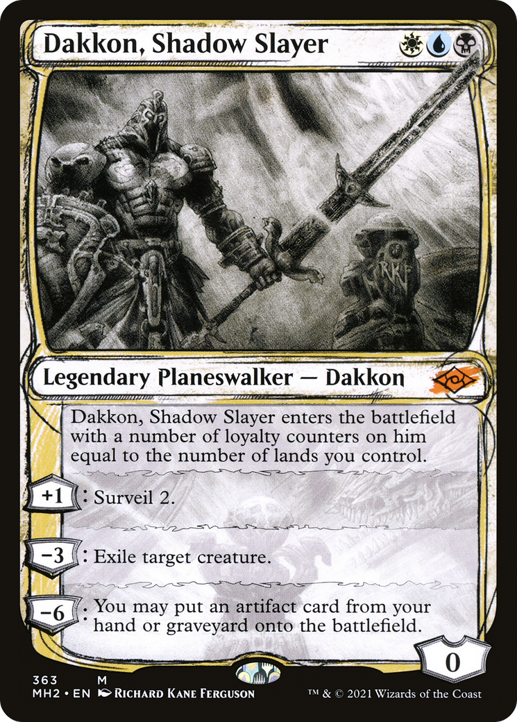 Dakkon, Shadow Slayer (Showcase) (MH2-363) [Modern Horizons 2] Foil