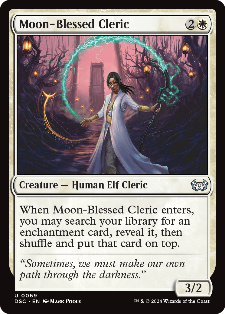 Moon-Blessed Cleric (DSC-069) [Duskmourn: House of Horror Commander]