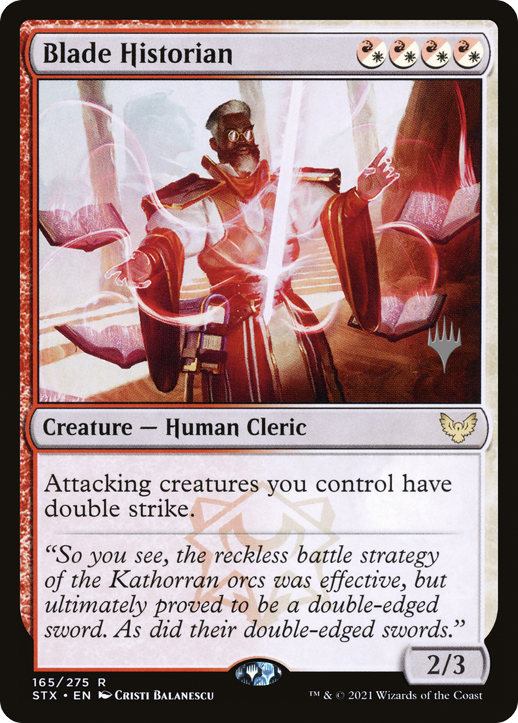Blade Historian (PPSTX-165P) [Promo Pack: Strixhaven: School of Mages Promos] Foil