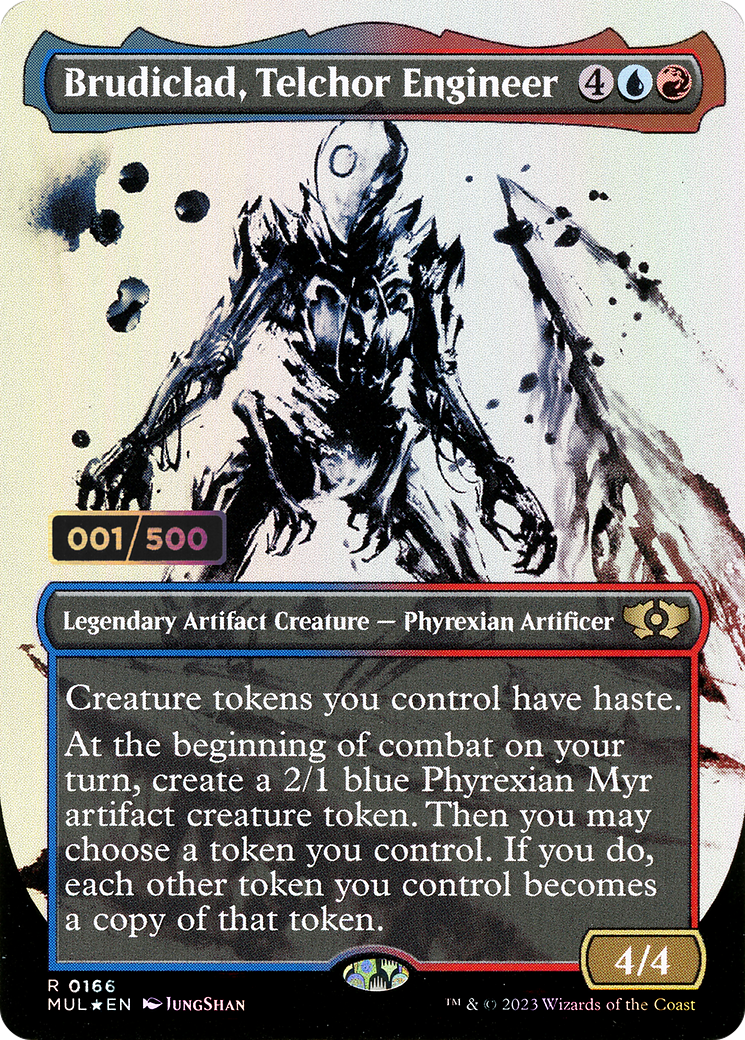 Brudiclad, Telchor Engineer (Serial Numbered) (MUL-166) (Showcase) (Borderless) [Multiverse Legends] Foil
