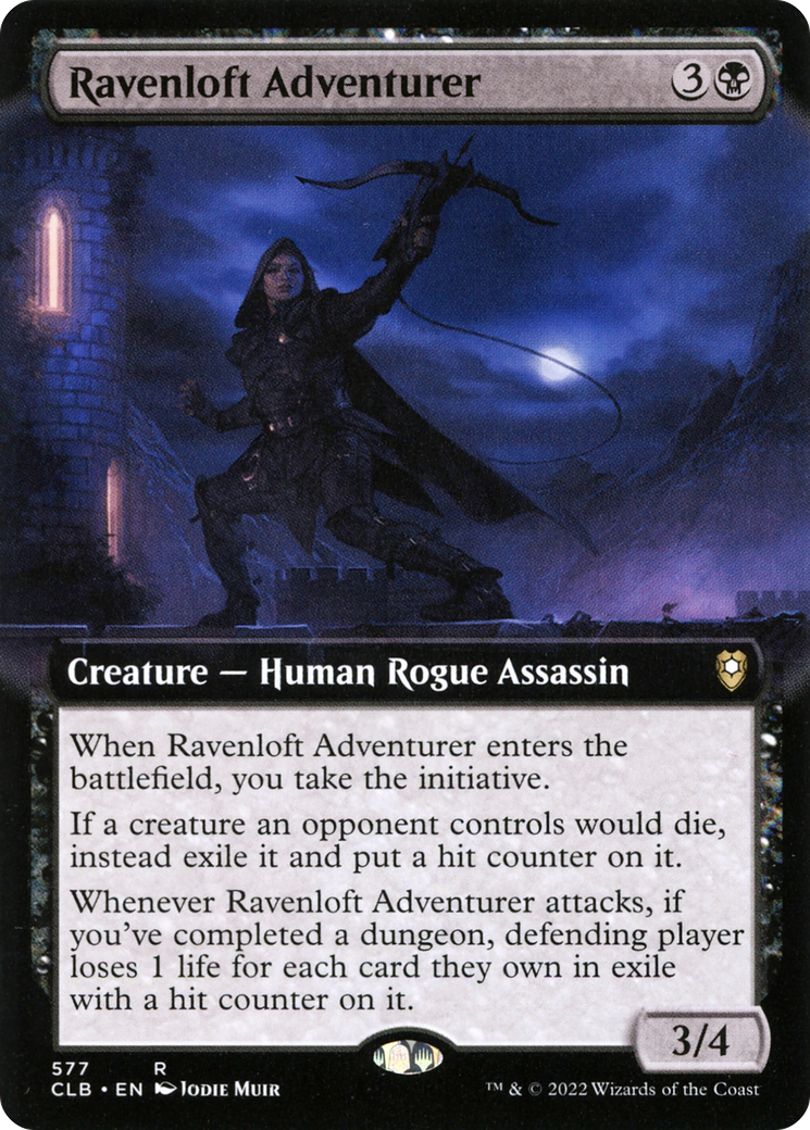 Ravenloft Adventurer (Extended Art) (CLB-577) [Commander Legends: Battle for Baldur's Gate] Foil