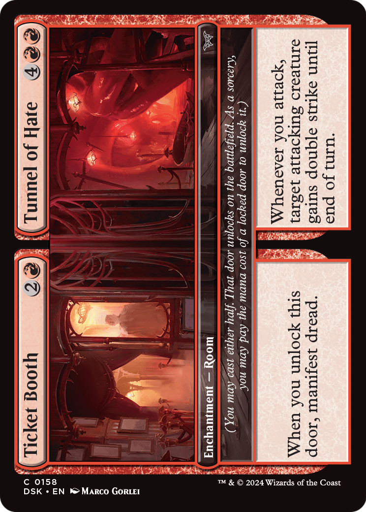 Ticket Booth // Tunnel of Hate (DSK-158) [Duskmourn: House of Horror] Foil