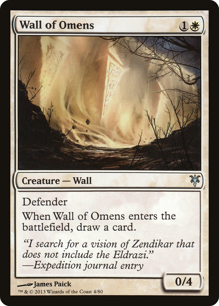 Wall of Omens (DDK-004) [Duel Decks: Sorin vs. Tibalt]