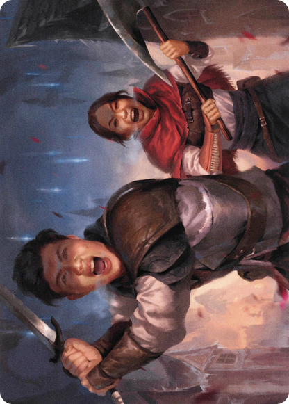 Daybreak Combatants // Daybreak Combatants (AVOW-042) (Borderless) [Crimson Vow Art Series] Foil