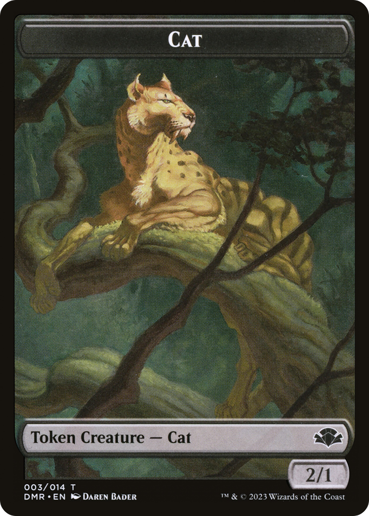 Cat (TDMR-003) [Dominaria Remastered Tokens] Foil