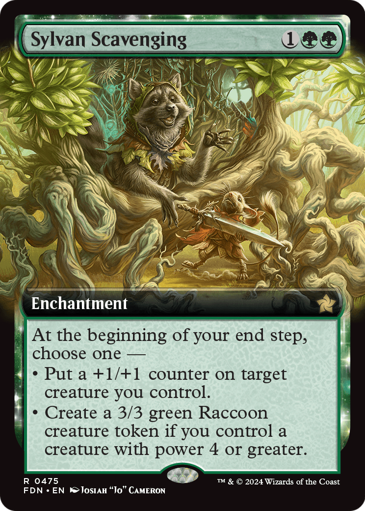Sylvan Scavenging (Extended Art) (FDN-475) [Foundations]