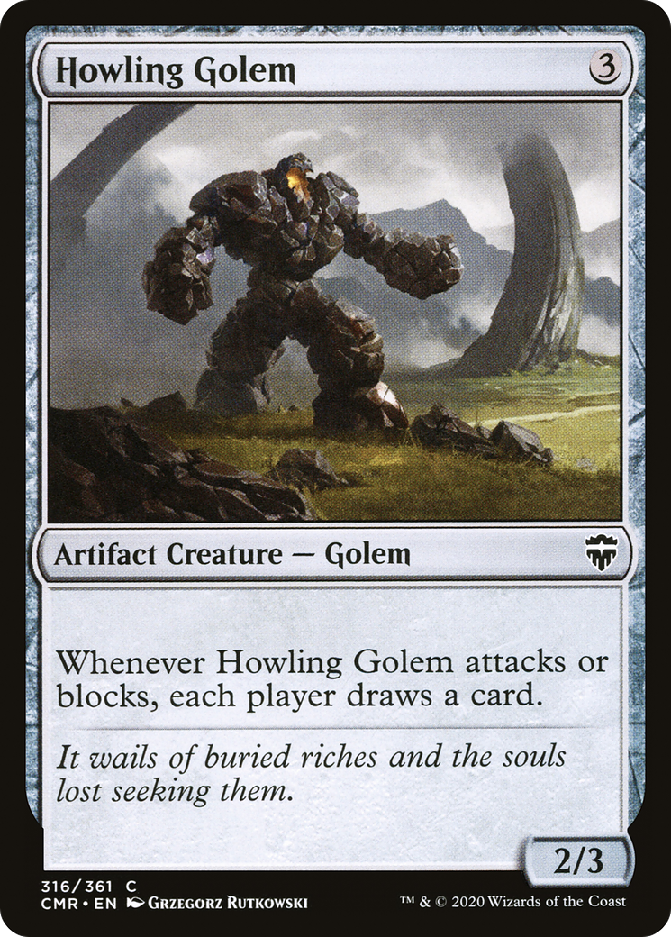 Howling Golem (CMR-316) [Commander Legends] Foil
