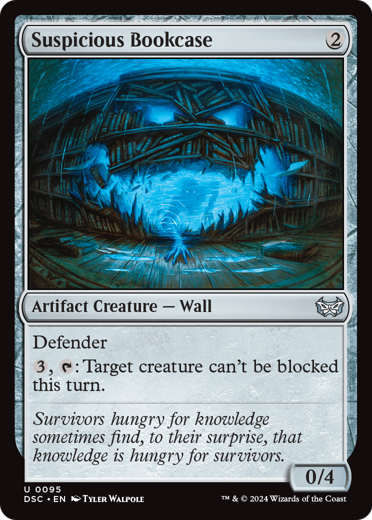 Suspicious Bookcase (DSC-095) [Duskmourn: House of Horror Commander]