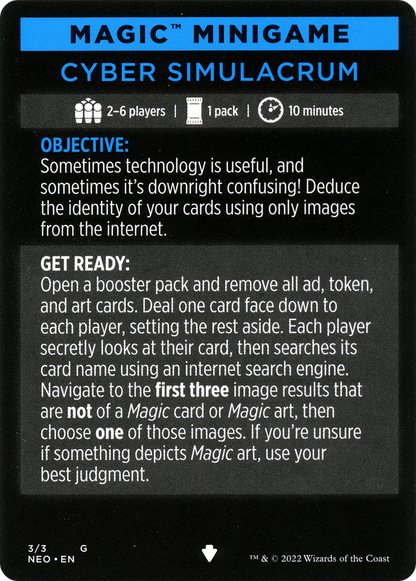 Cyber Simulacrum // Cyber Simulacrum (cont'd) (MNEO-003) [Kamigawa: Neon Dynasty Minigames] Foil