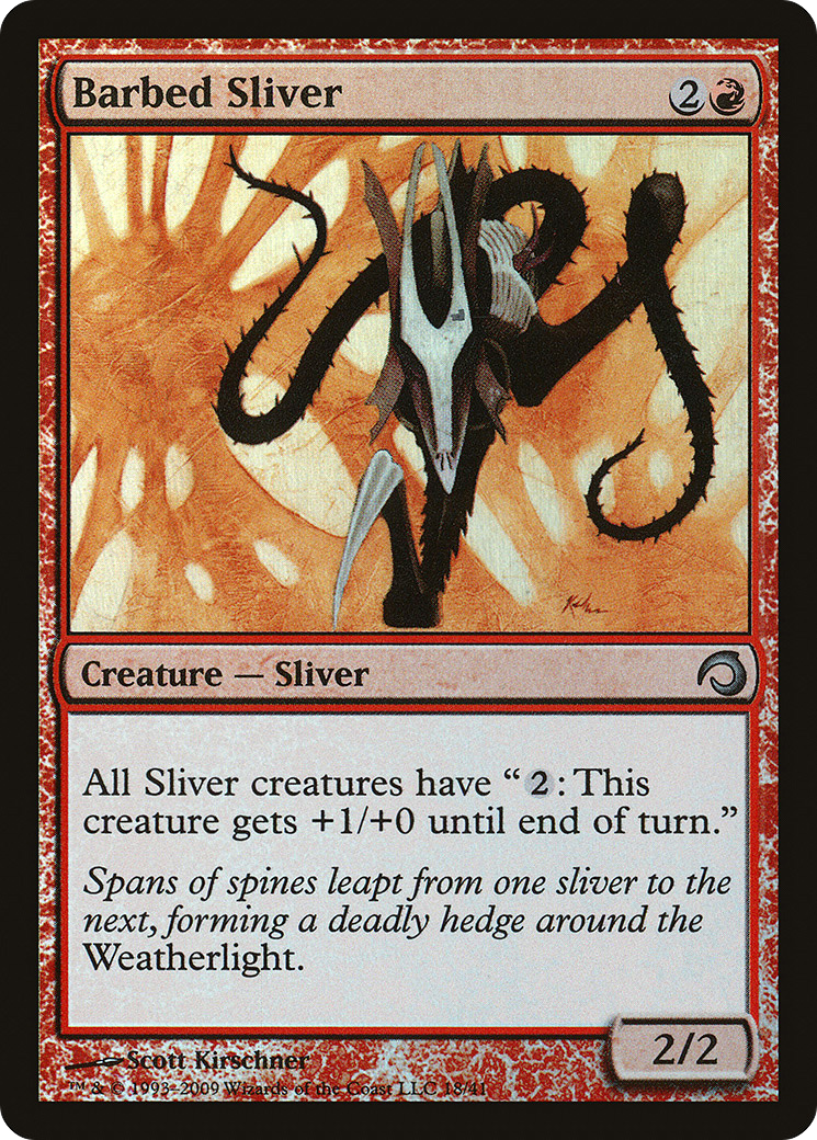 Barbed Sliver (PDS-018) [Premium Deck Series: Slivers] Foil