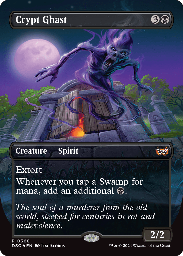 Crypt Ghast (Borderless) (DSC-368) [Duskmourn: House of Horror Commander] Foil
