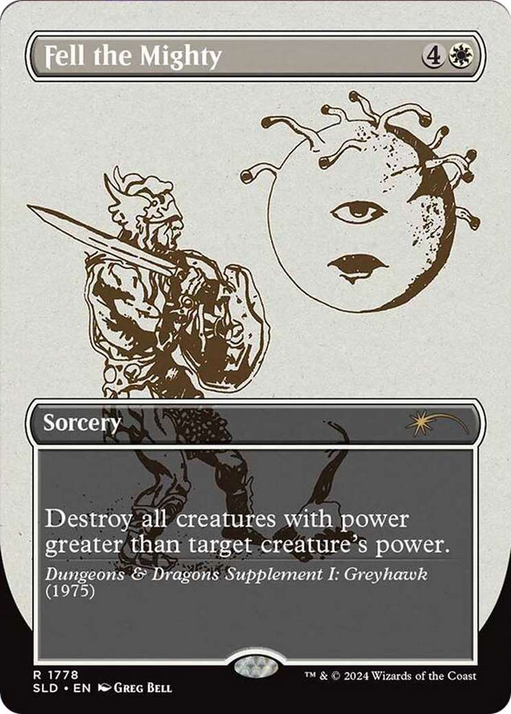 Fell the Mighty (SLD-1778) (Borderless) [Secret Lair Drop] Foil