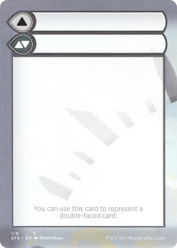 Double-Faced Substitute Card (SSTX-001) (Borderless) [Strixhaven: School of Mages Substitute Cards]