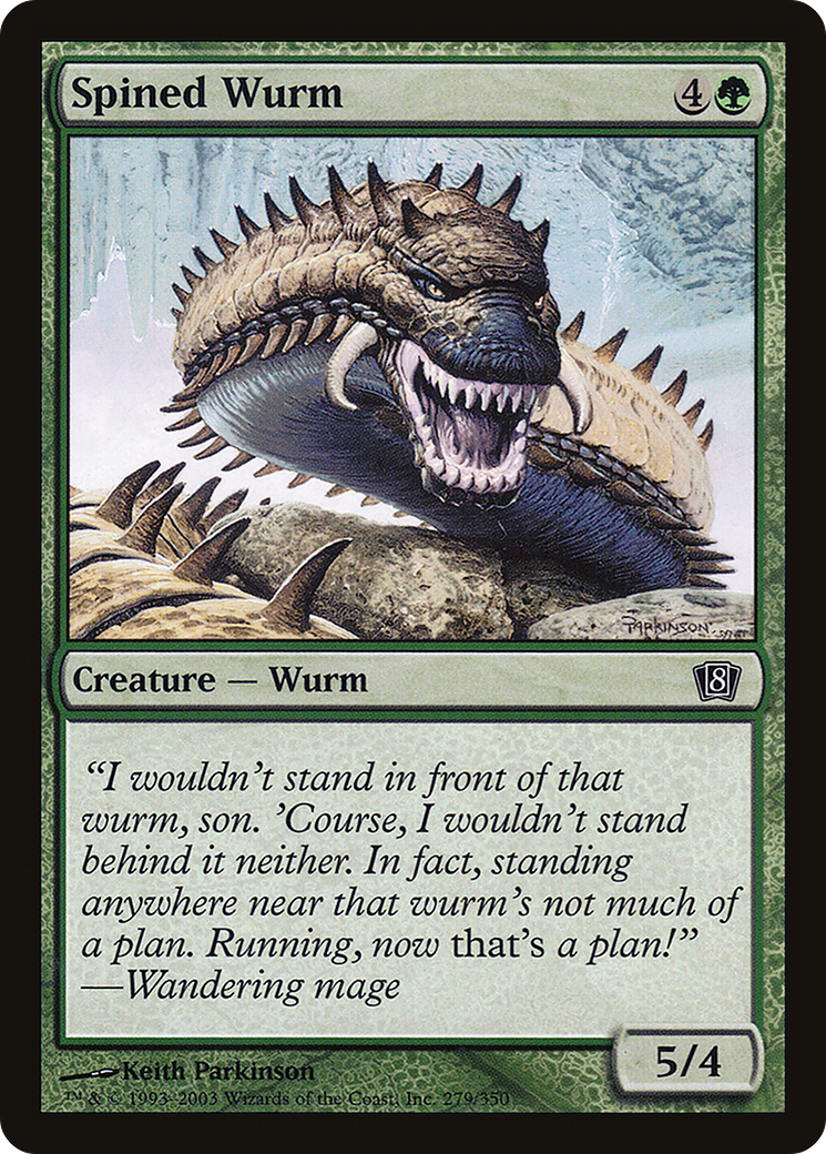 Spined Wurm (8ED-279) [8th Edition] Foil
