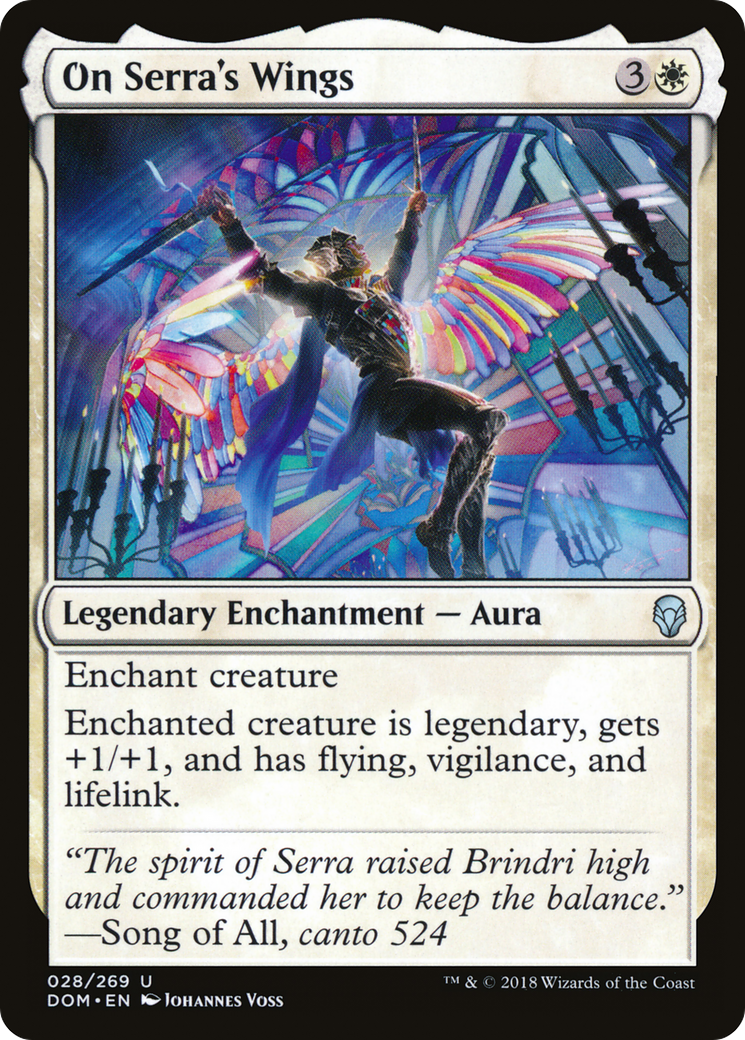 On Serra's Wings (DOM-028) [Dominaria] Foil