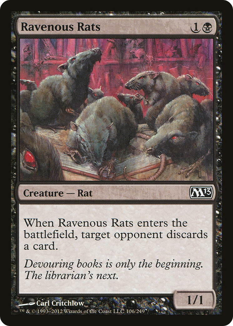 Ravenous Rats (M13-106) [Magic 2013] Foil