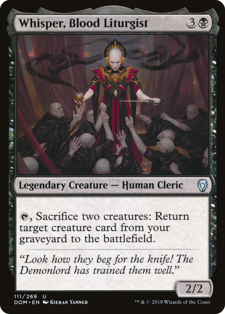 Whisper, Blood Liturgist (DOM-111) [Dominaria] Foil