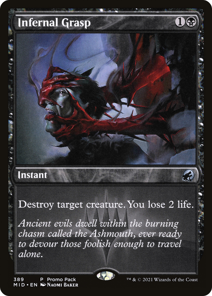 Infernal Grasp (PPMID-389) [Promo Pack: Innistrad: Midnight Hunt] Foil